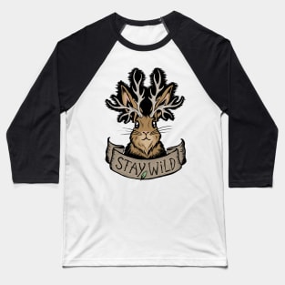 Stay Wild Jackalope Baseball T-Shirt